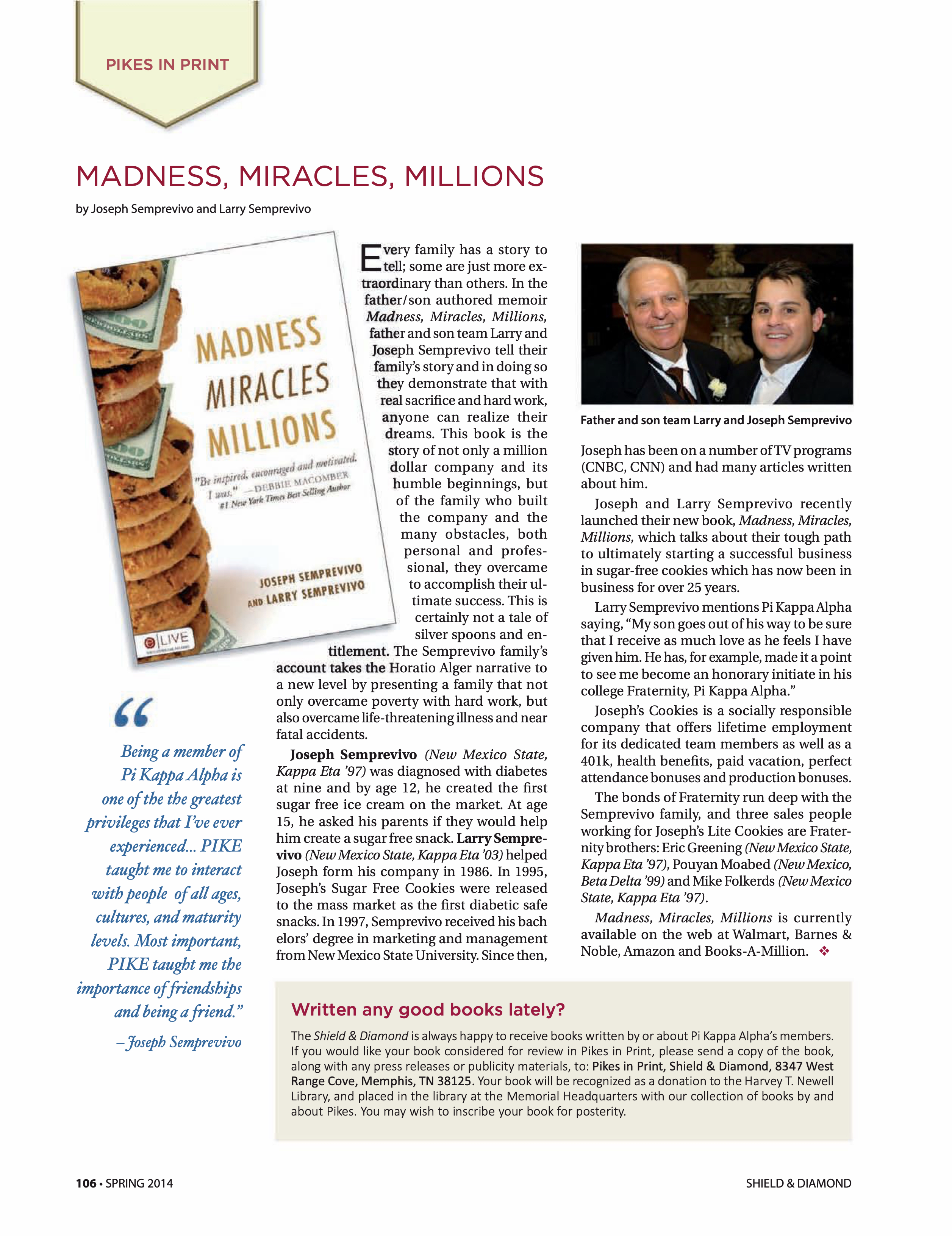 Pikes In Print: Madness, Miracles, Millions, Spring 2014